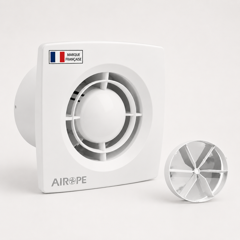 AC- 100 mm Ventilateur,Extracteur d'Air avec Clapet Anti-Retour,VMC,Faible Consommation d'énergie,pour Salle de Bain,Cuisine,Bureau,WC,Silencieux,Garantie 5 ANS
