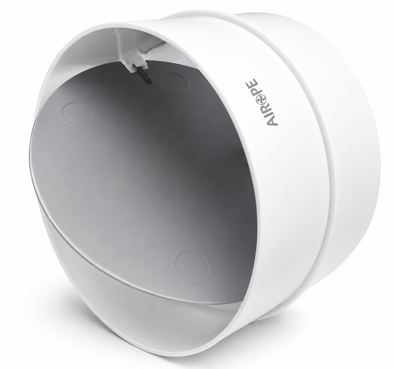Raccord & Connecteur de Ø 100 mm avec Clapet Anti-Retour pour Tuyau de Ventilation Conduit Rond et Extracteur Système, Permet D'empêcher le Retour de Fluide en Circulation.Garantie 5 ANS