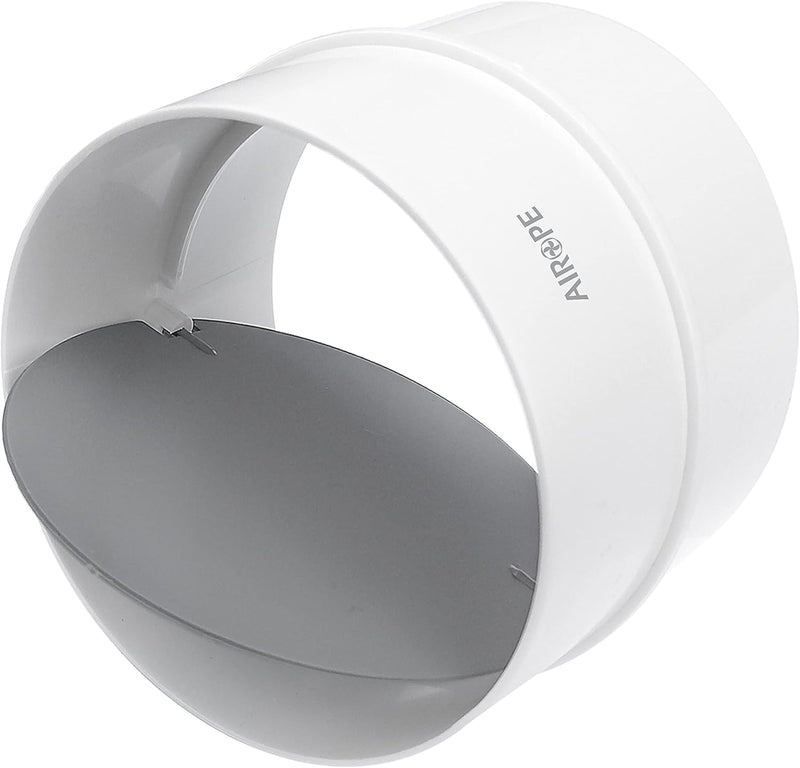 Raccord & Connecteur de Ø 100 mm avec Clapet Anti-Retour pour Tuyau de Ventilation Conduit Rond et Extracteur Système, Permet D'empêcher le Retour de Fluide en Circulation.Garantie 5 ANS