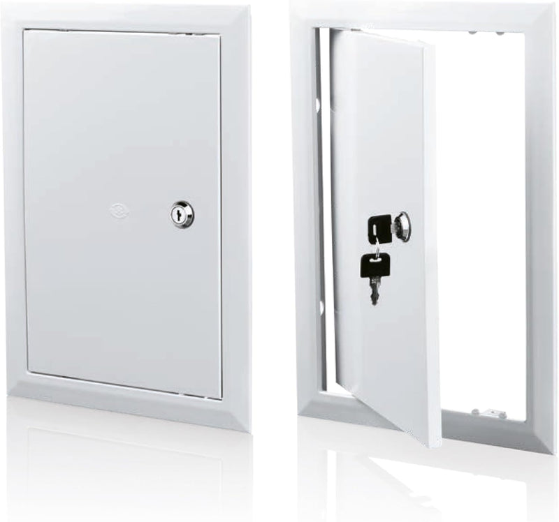 400 x 600 mm ABS Plastic Visit Hatch with Key Lock, Side Opening Left/Right, Access Panels for Water Meter, Ceiling, Bathtub, Fuse Boxes, Conceal Wires, Hoses