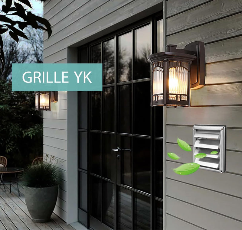 100mm Stainless Steel Air Vent Grille - Weather Resistant with Anti-Return Automatic Closing - Perfect for Dryers, Hoods, Ventilations, Exhaust Ducts