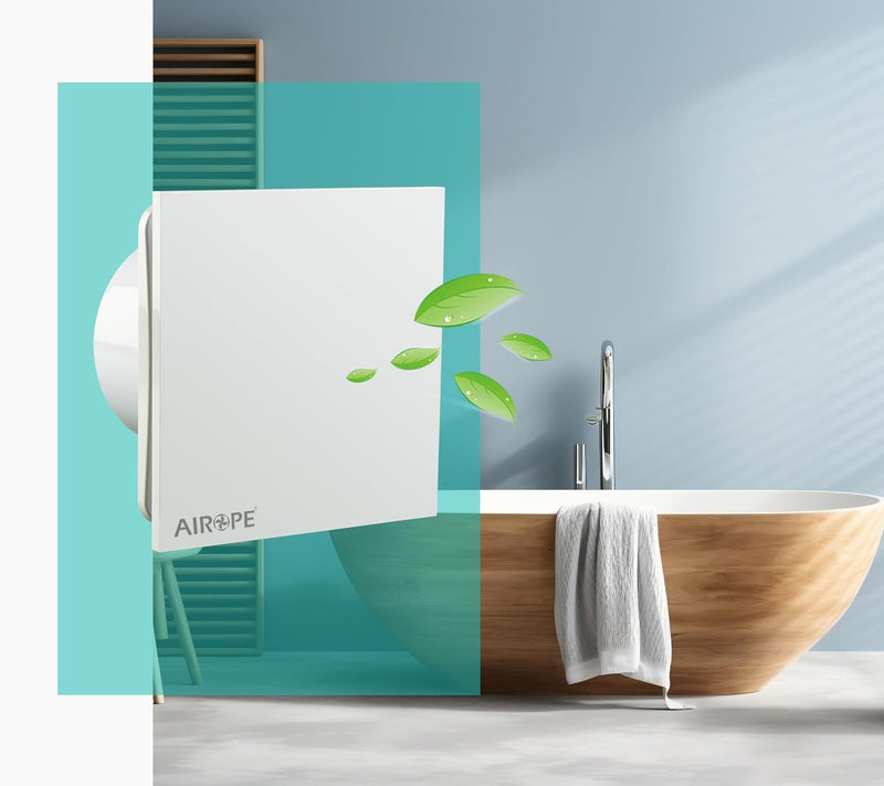 AB-C 100 mm Fan, VMC, Air Extractor with Non-Return Valve, Low Energy Consumption, for Bathroom, Kitchen, Office, Toilet, Silent, 5 Year Warranty