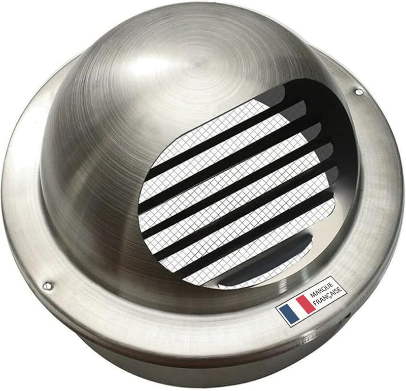 150mm Stainless Steel Vent Grille with Built-In Mosquito Net, Weather Resistant, Perfect for Extractor Hoods, Ventilation and Exhaust Ducts