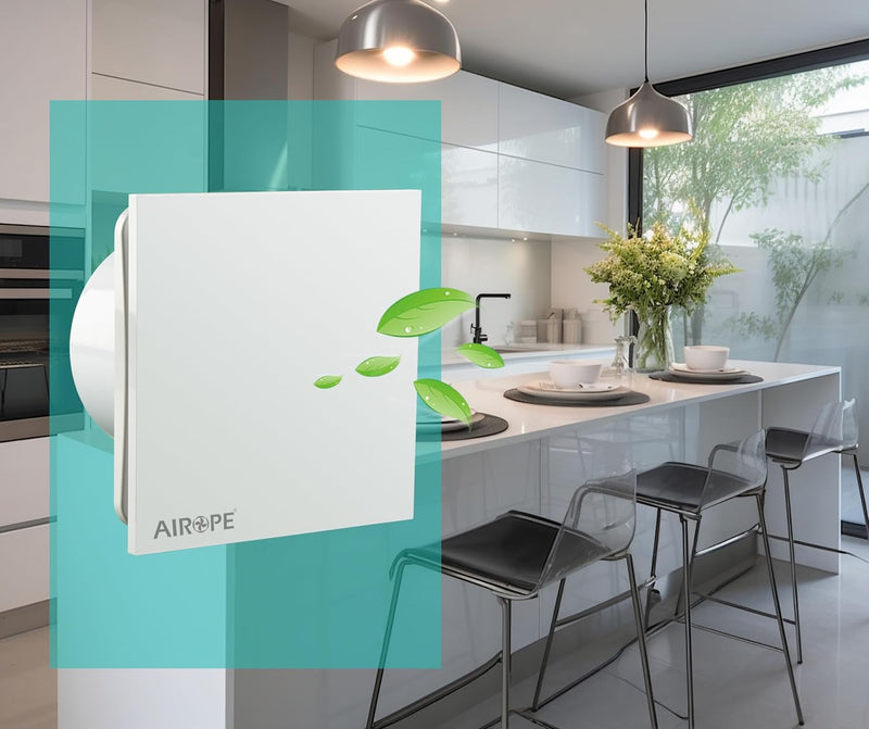 AB-C 100 mm Fan, VMC, Air Extractor with Non-Return Valve, Low Energy Consumption, for Bathroom, Kitchen, Office, Toilet, Silent, 5 Year Warranty