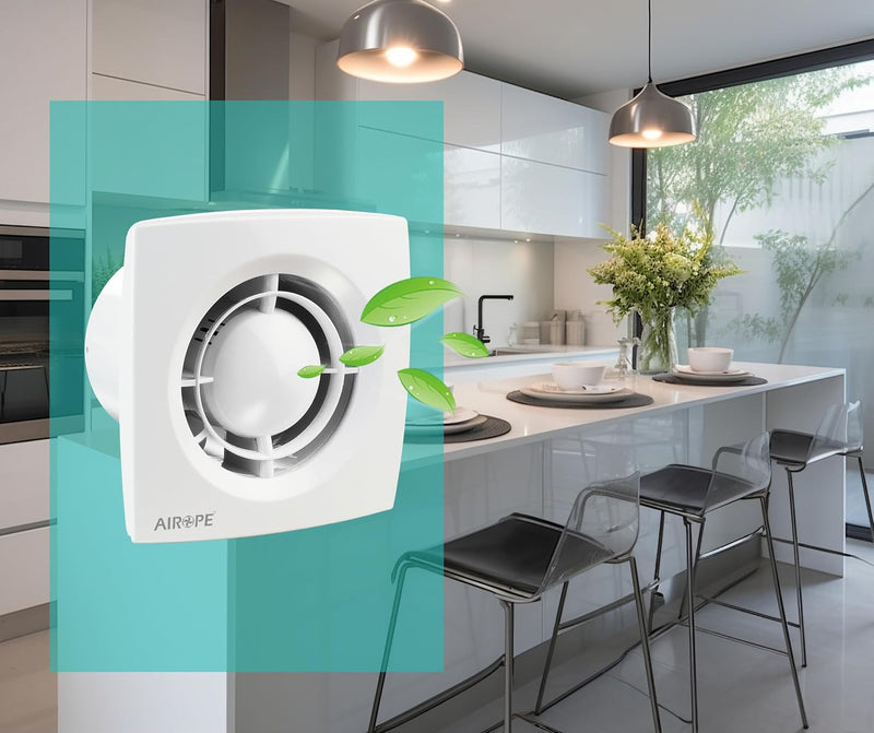 AC- 100 mm Fan, Air Extractor with Check Valve, VMC, Low Energy Consumption, for Bathroom, Kitchen, Office, Toilet, Silent, 5 Year Warranty