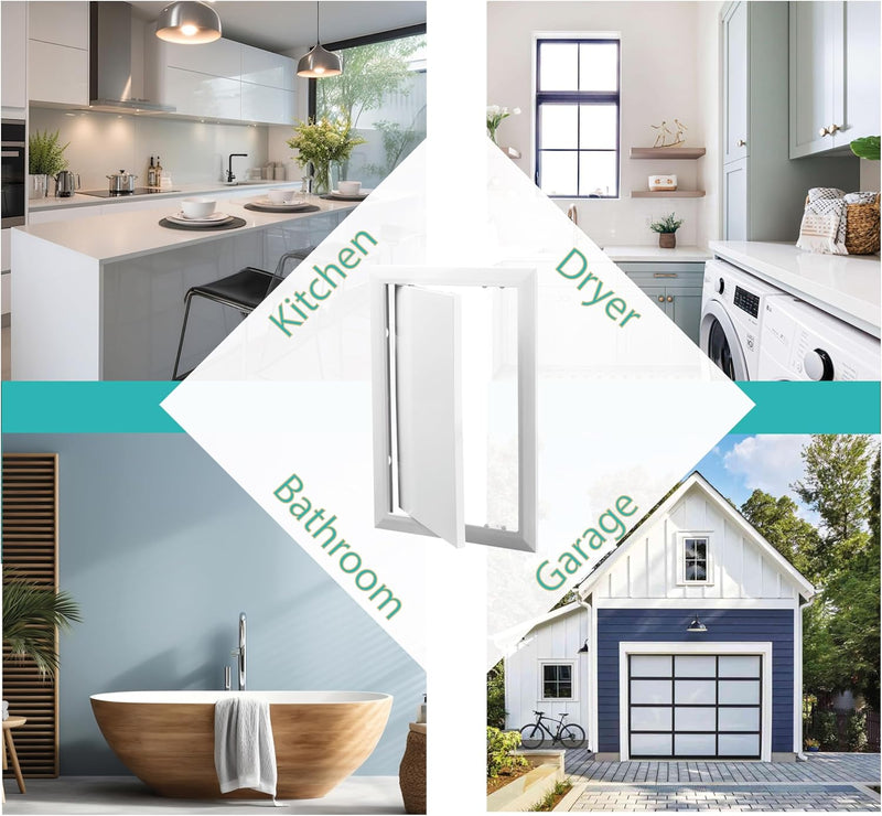 200 x 300 cm ABS Plastic Visit Hatch, Ready for Painting, Side Opening Left/Right, Ideal for Water Meter, Ceiling, Bathtub, Fuse Boxes, Conceals Wires and Pipes