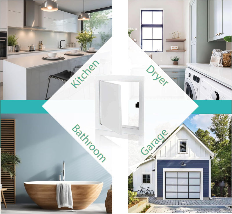 500 x 800 mm Steel Door with Magnetic Closure, Side Opening Left/Right, Access Panels for Water Meter, Ceiling, Bathtub, Fuse Boxes, Conceal Wires, Hoses