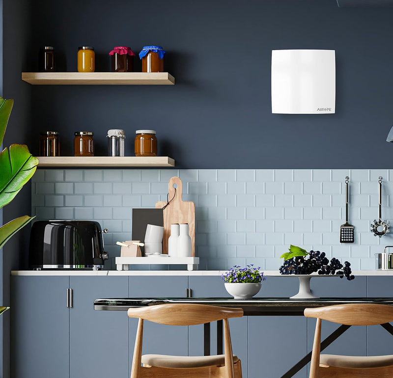 AB-C 100 mm Fan, VMC, Air Extractor with Non-Return Valve, Low Energy Consumption, for Bathroom, Kitchen, Office, Toilet, Silent, 5 Year Warranty