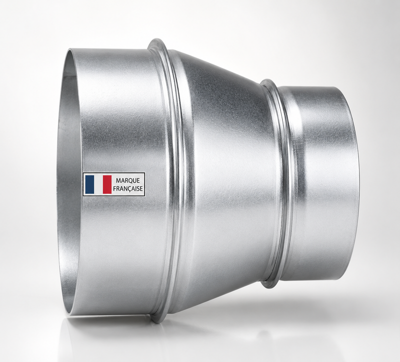 RA-160/200 mm Réducteur de Conduit en Acier Galvanisé,Résistant à la Corrosion,Idéal pour Ventilation,Chauffage,Drainage,Evacuation,Climatisation.Performances Durables.Large Gamme de Dimensions
